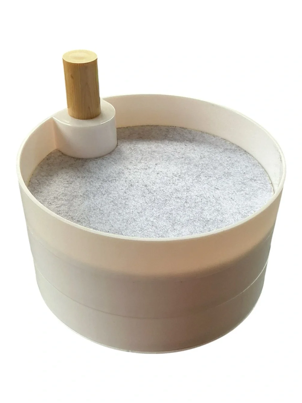 💟Three-Tier Rotating Vanity Tray with Felt Liners - White